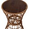 Emma and Oliver Ari All-Weather Faux Rattan Rope Patio Table with Acacia Wood Top for Indoor and Outdoor Use